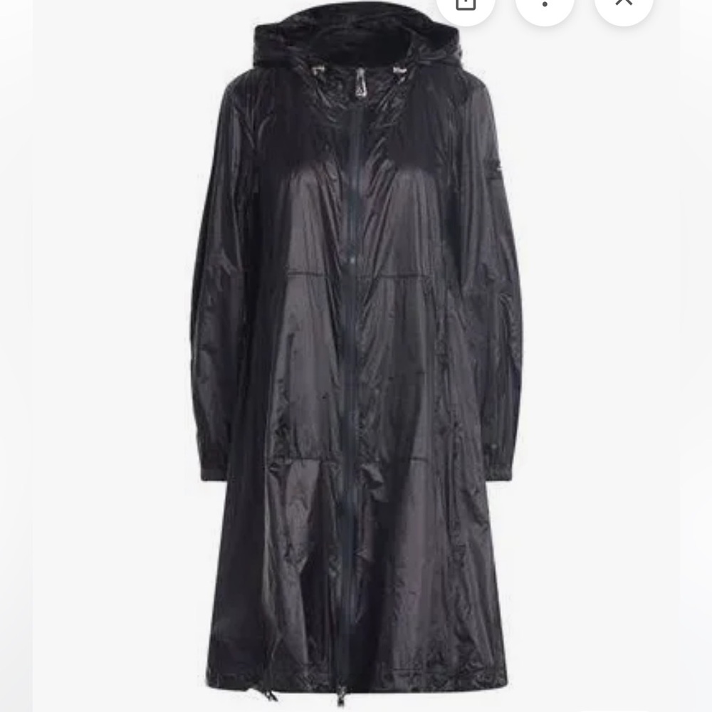 Peuterey Full Length Windbreaker Jacket Hooded Size 40 Black - Picture 5 of 16
